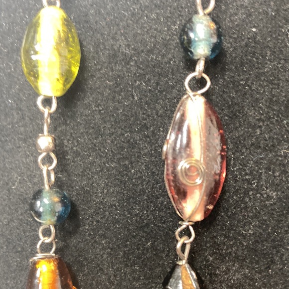 46" Extra Long Single Strand Wire Wrapped Beaded Necklace - Picture 8 of 10